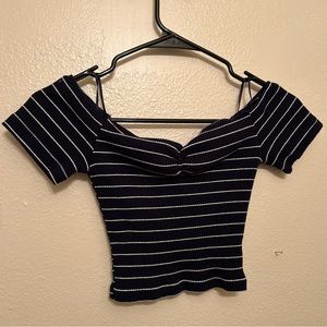 Coquette off the shoulder crop top